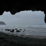 Cave rainshelter Marloes storm