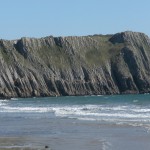 Limestone cliffs at Lydstep, South Pembrokeshire