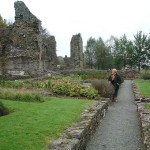 In the monks garden at the ruins of Haverfordwest Priory