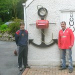 Colin and son with the new mail box