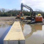 New concrete extension of crabbing bridge