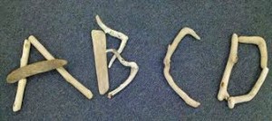 Driftwood letters