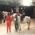 Our children horse riding in the Preseli Mountains