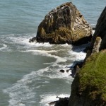Sea cliffs on Dinas Head