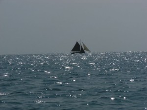 A photogenic old type sailing craft.